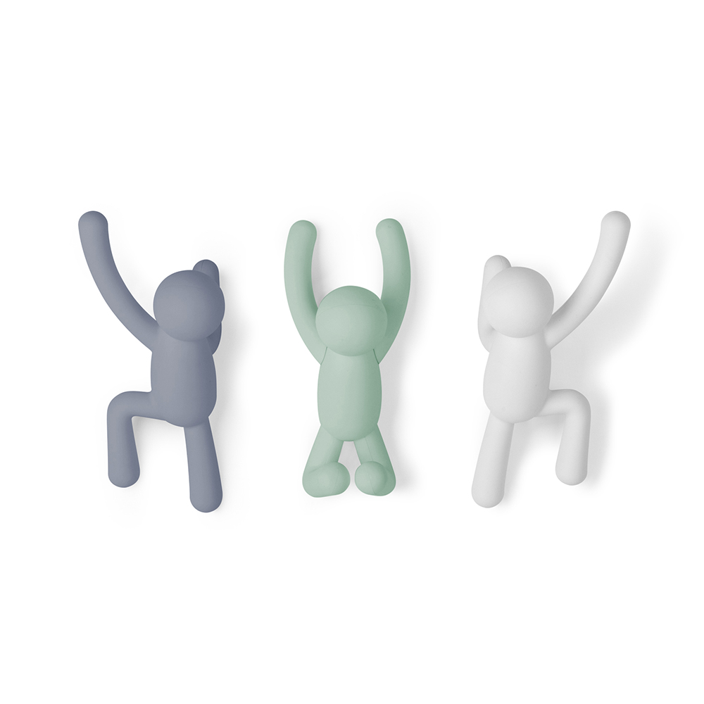 Umbra Вешалки-крючки (3 шт) 8,5х18х6,5 см мульти Buddy | https://grandposuda.com.ua