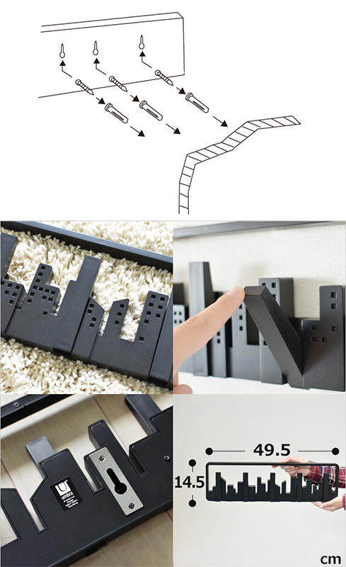 Umbra Вешалка 50x14,5x3 см белая Skyline | https://grandposuda.com.ua