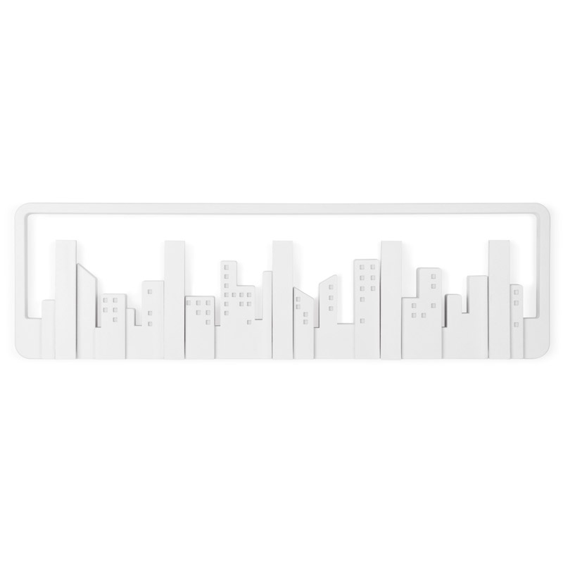 Umbra Вешалка 50x14,5x3 см белая Skyline | https://grandposuda.com.ua