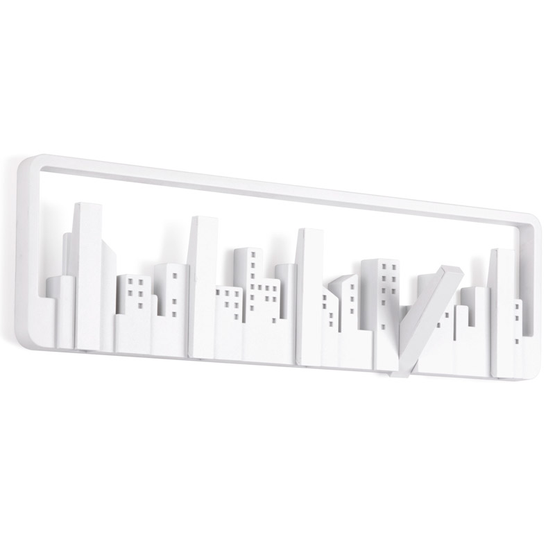Umbra Вешалка 50x14,5x3 см белая Skyline | https://grandposuda.com.ua