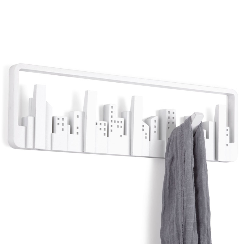 Umbra Вешалка 50x14,5x3 см белая Skyline | https://grandposuda.com.ua