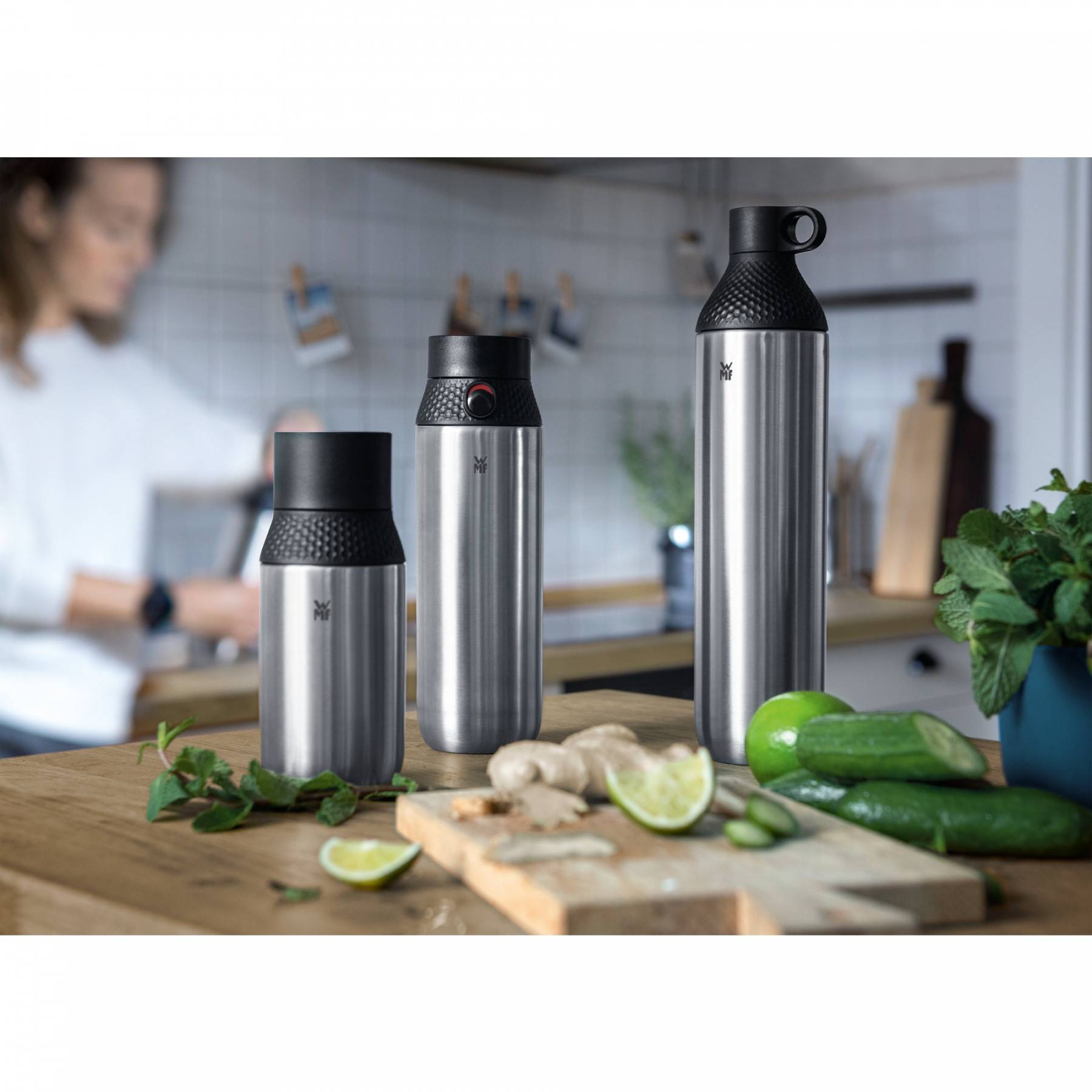 WMF Пляшка для води 0,75 л, нержавеющая сталь Waterkant | https://grandposuda.com.ua