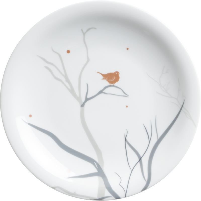 Kahla Тарелка для десерта 21,5 см Update Winter's Tale Blackbird | https://grandposuda.com.ua