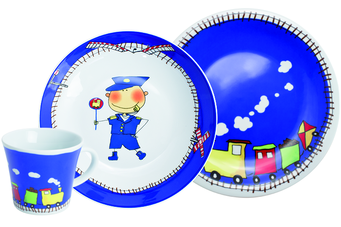 Kahla Набор детской посуды 3 предмета Magic Grip Kiddie Tableware Adventure Express | https://grandposuda.com.ua