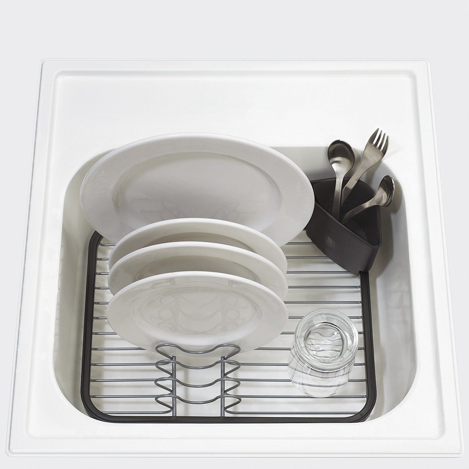 Umbra Подставка для посуды 35,6x27,9x13,3 см черная Sinkin Abtropfschale | https://grandposuda.com.ua