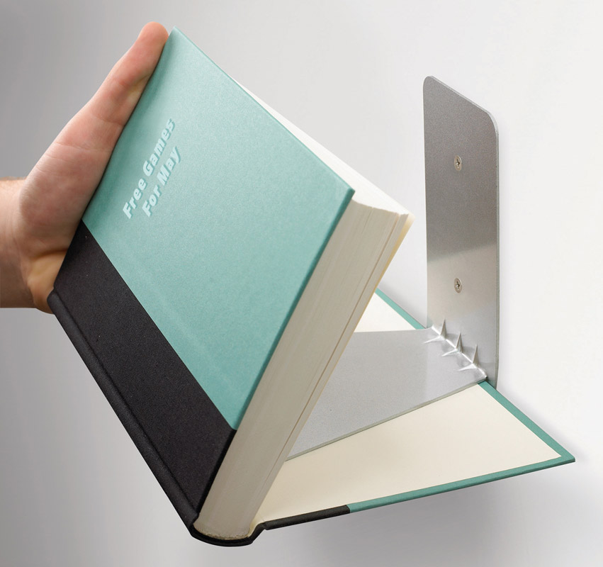 Umbra Полиця книжкова 18х14х18 см металік Conceal | https://grandposuda.com.ua