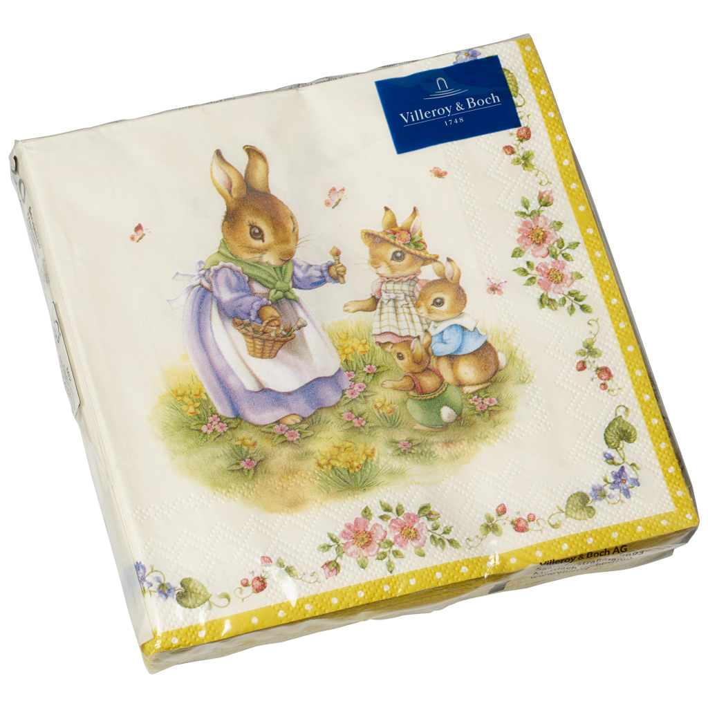Villeroy & Boch Салфетки бумажные 33 х 33 см Кроличья семья Spring Fantasy | https://grandposuda.com.ua