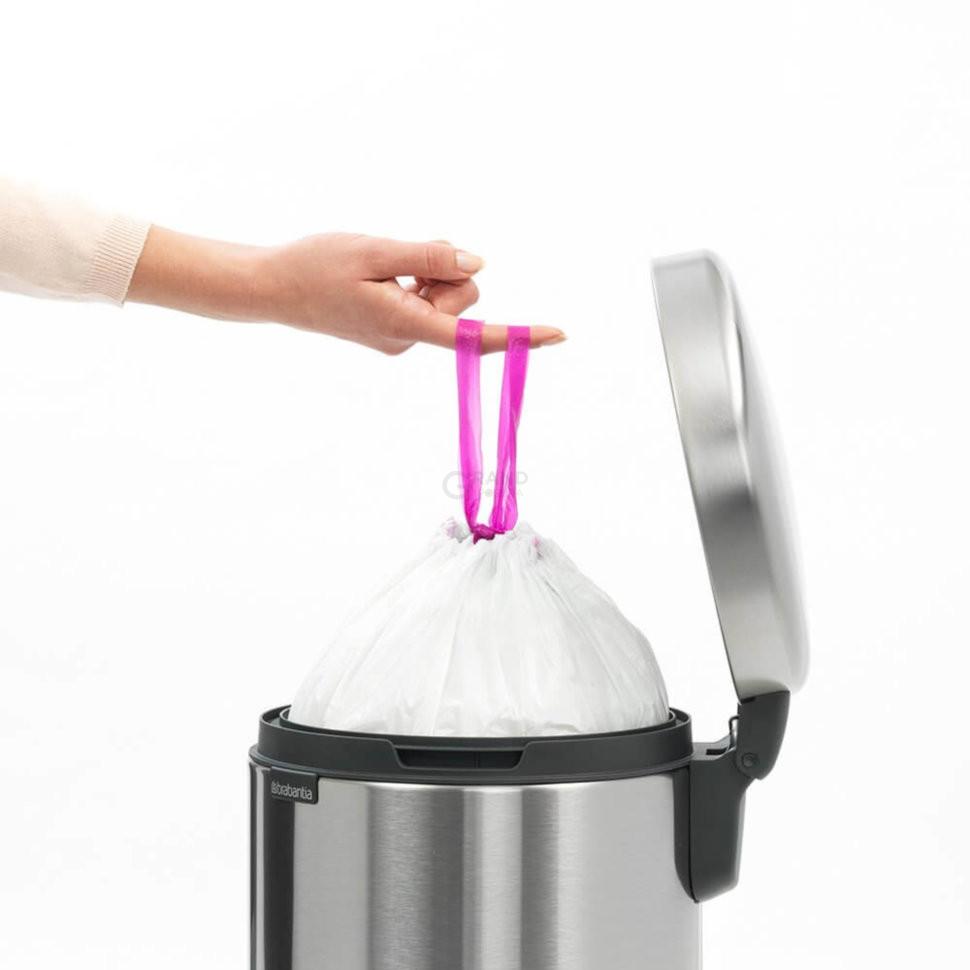 Brabantia Пакеты для мусора, 10/12 л, размер С, 40 шт белых | https://grandposuda.com.ua