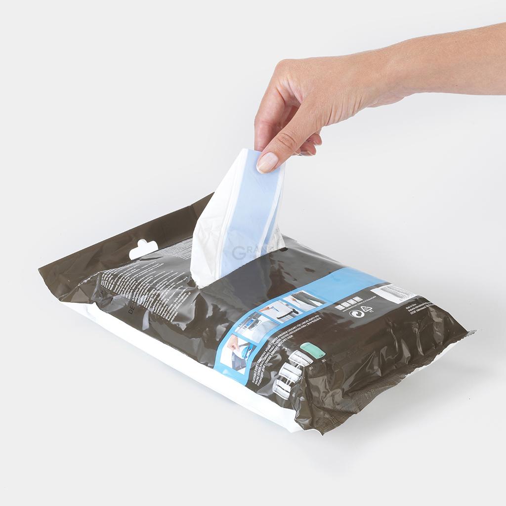 Brabantia Пакеты для мусора, 20 л, размер E, 40 шт белых | https://grandposuda.com.ua