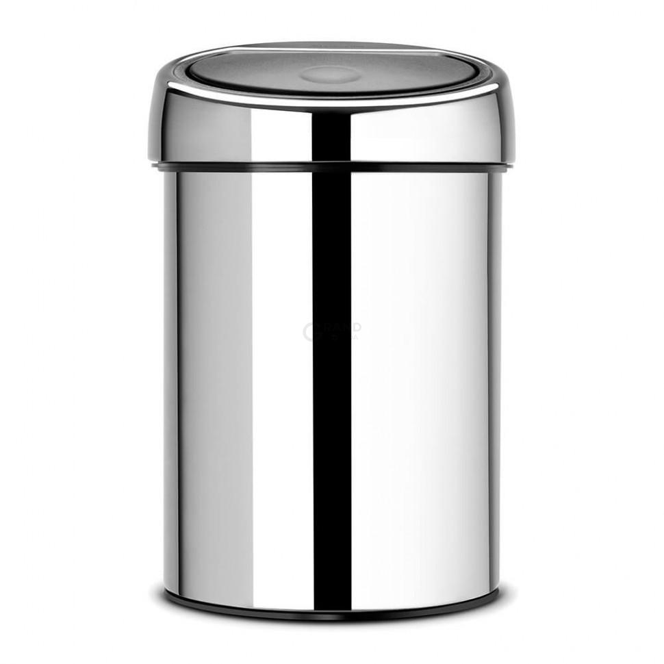 Brabantia Мусорный бак 3 л глянцевый стальной Touch Bin | https://grandposuda.com.ua
