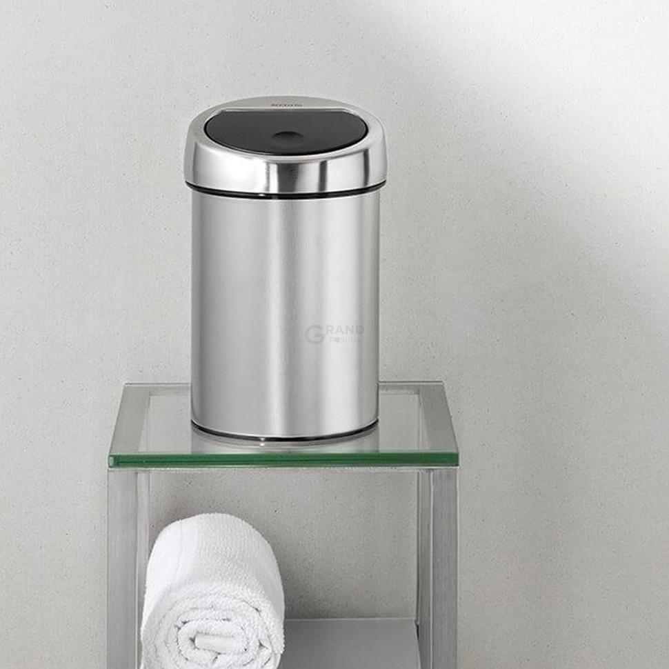 Brabantia Мусорный бак 3 л матовый стальной Touch Bin | https://grandposuda.com.ua