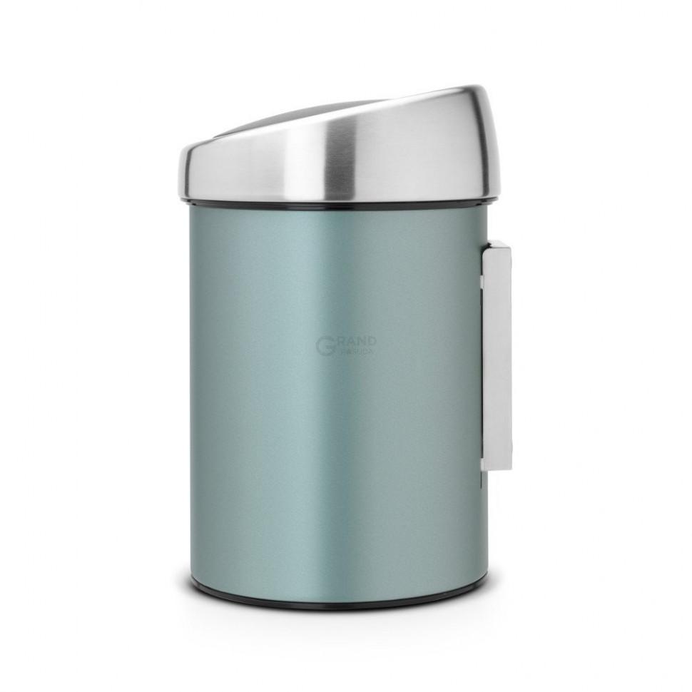 Brabantia Мусорный бак 3 л мятный металлик Touch Bin | https://grandposuda.com.ua
