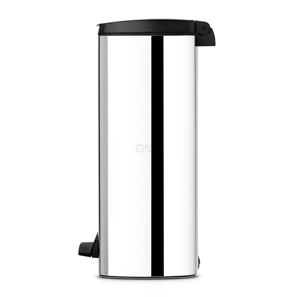 Brabantia Прямокутний сміттєвий бак з педаллю 25 л безшумний сталевий матовий Pedal Bin | https://grandposuda.com.ua