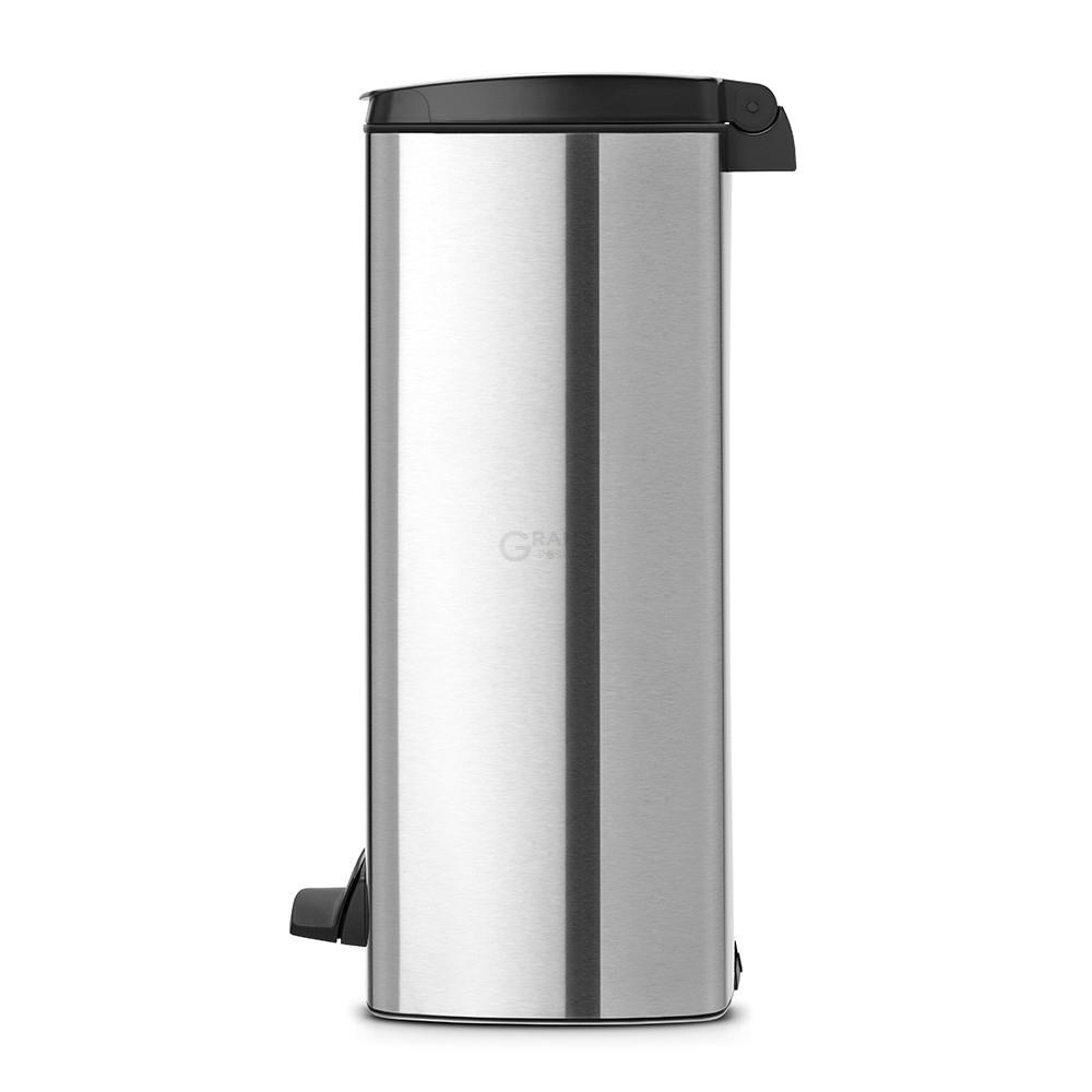 Brabantia Прямокутний сміттєвий бак з педаллю 25 л безшумний матова сталь із захистом від відбитків пальців Pedal Bin | https://grandposuda.com.ua