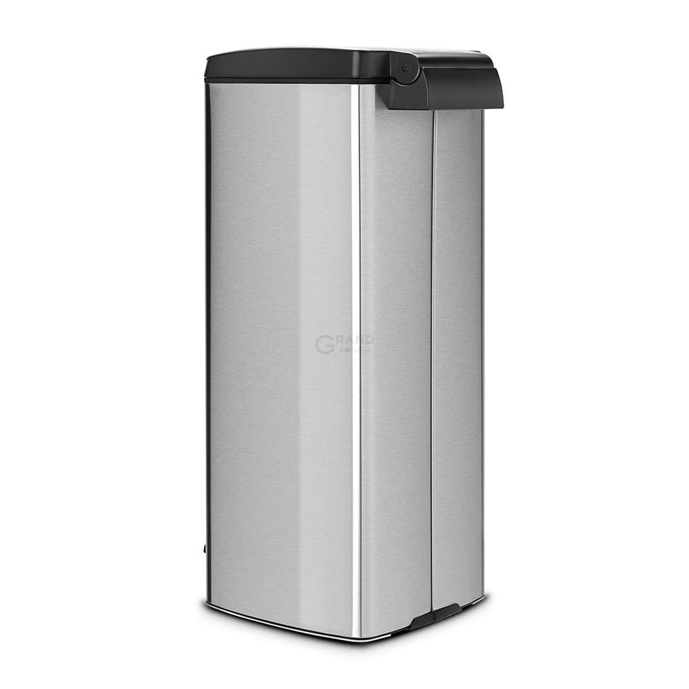 Brabantia Прямокутний сміттєвий бак з педаллю 25 л безшумний матова сталь із захистом від відбитків пальців Pedal Bin | https://grandposuda.com.ua