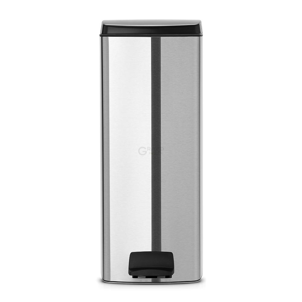 Brabantia Прямоугольный мусорный бак с педалью 25 л бесшумный матовая сталь с защитой от отпечатков пальцев Pedal Bin Brabantia Прямоугольный мусорный бак с педалью 25 л бесшумный матовая сталь с защитой от отпечатков пальцев Pedal Bin | https://grandposuda.com.ua