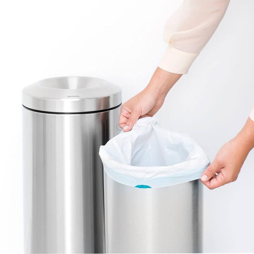 Brabantia Пакеты для мусора, 20 л, размер F, 40 шт белых для высоких баков | https://grandposuda.com.ua