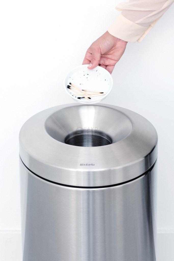 Brabantia Урна для бумаг с защитой от возгорания 30 литров матовая стальная Flame Guard Bin | https://grandposuda.com.ua