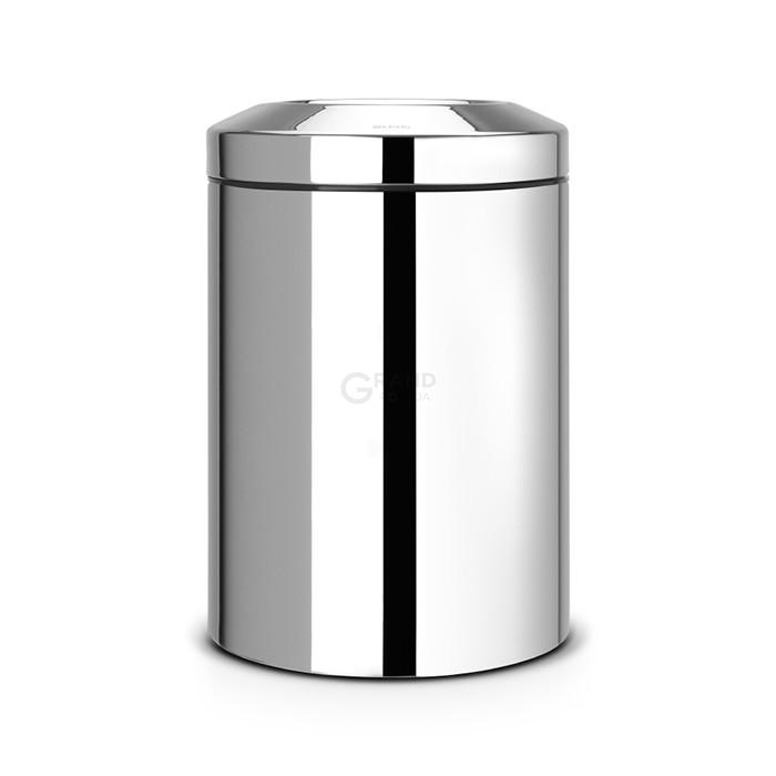 Brabantia Урна для паперів з захистом від загоряння 15 літрів глянсова сталева Flame Guard Bin | https://grandposuda.com.ua