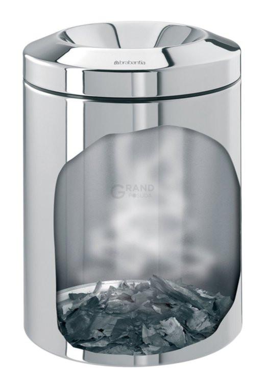 Brabantia Урна для бумаг с защитой от возгорания 15 литров матовая стальная Flame Guard Bin | https://grandposuda.com.ua