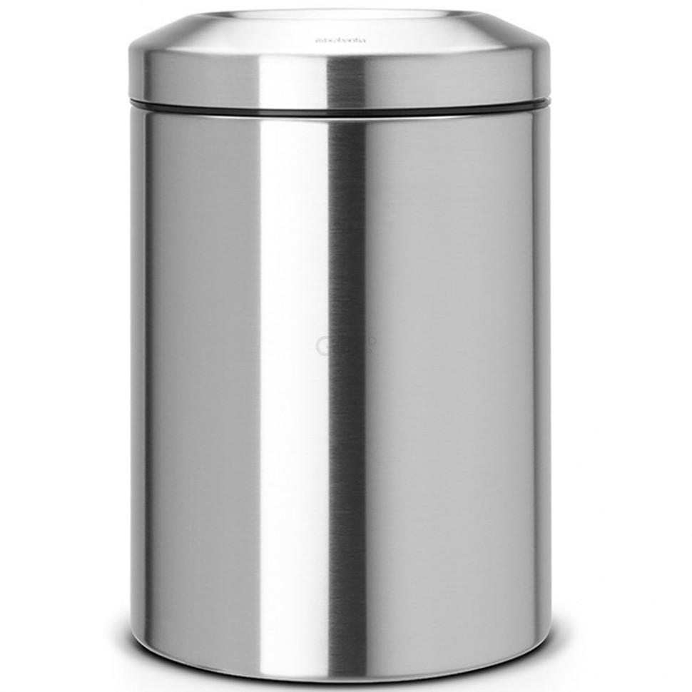 Brabantia Урна для бумаг с защитой от возгорания 15 литров матовая стальная Flame Guard Bin | https://grandposuda.com.ua