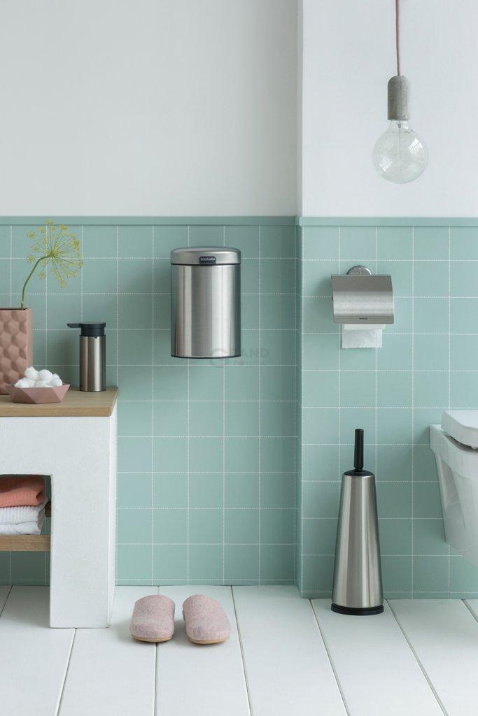 Brabantia Туалетный ершик с держателем матовый стальной Classic | https://grandposuda.com.ua