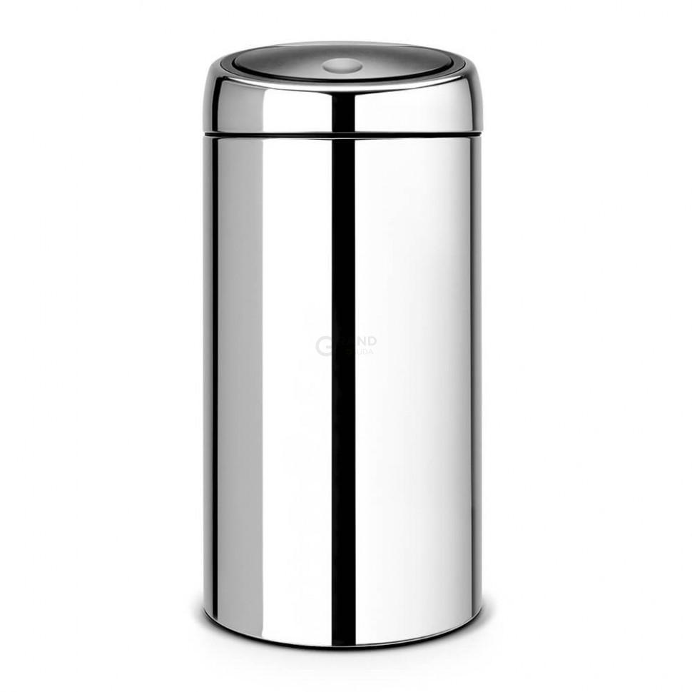 Brabantia Сміттєвий бак 45 л глянцева сталь Touch Bin | https://grandposuda.com.ua