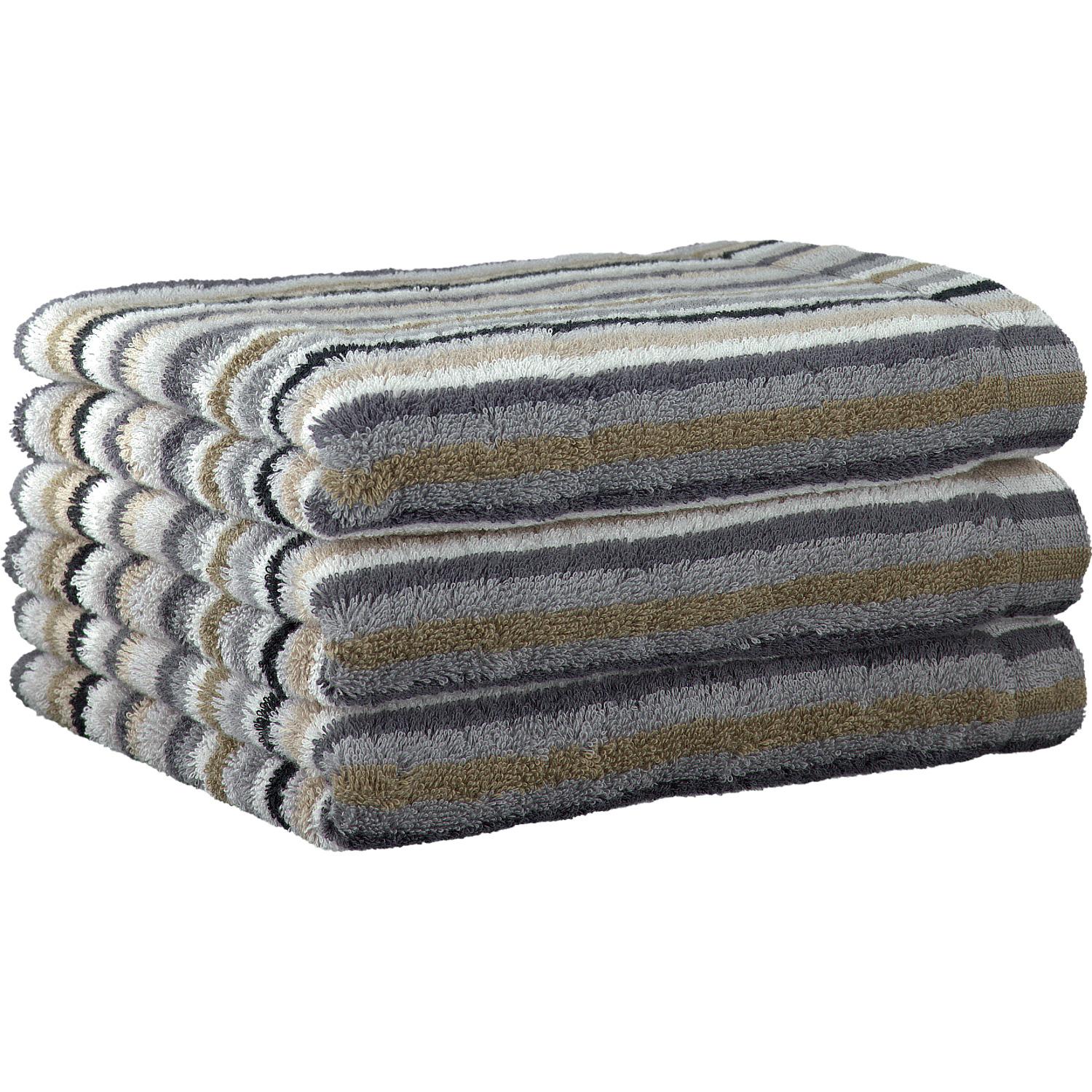 Полотенце гостевое 30 х 50 см Kiesel Stripes Lifestyle Cawo | https://grandposuda.com.ua