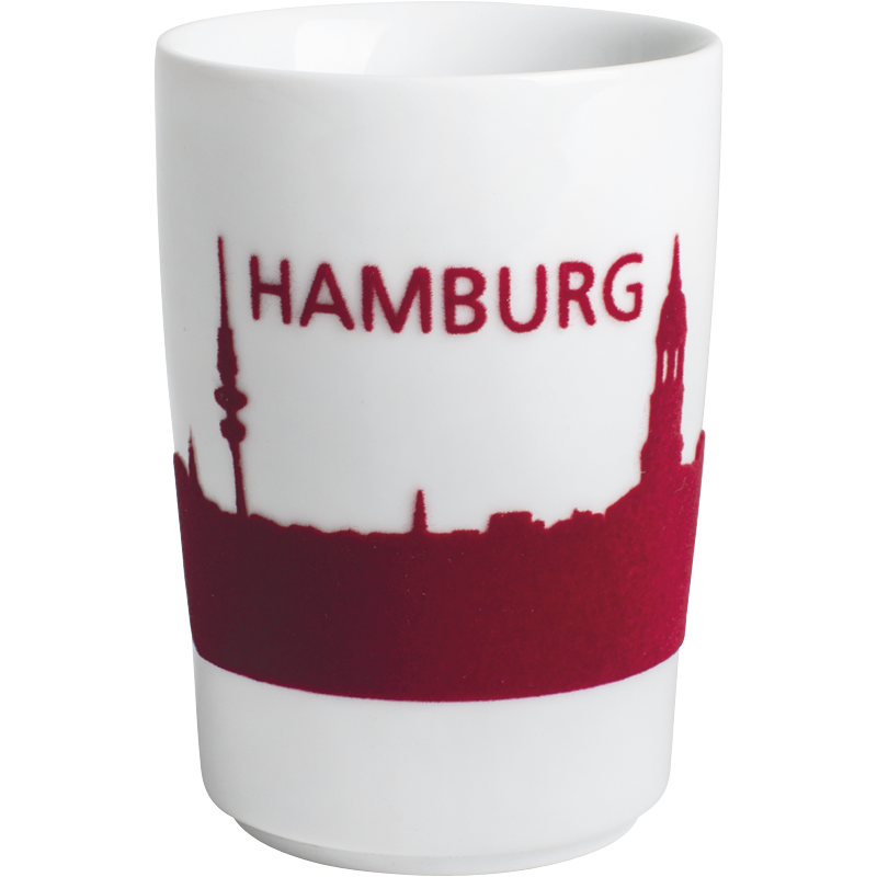 Kahla Кружка 0,35 л Touch! Skyline Hamburg red | https://grandposuda.com.ua