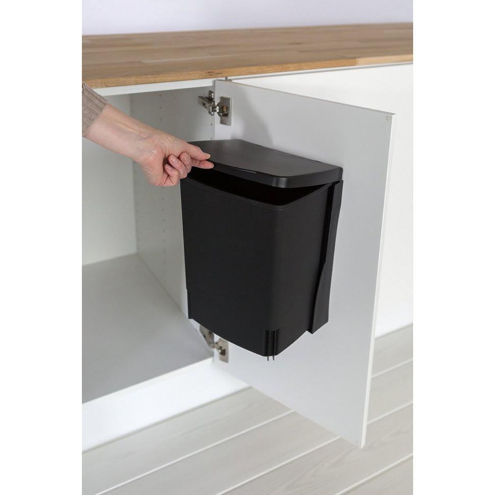 Brabantia Встраиваемый мусорный бак прямоугольный черный 10 л Built in Bin | https://grandposuda.com.ua