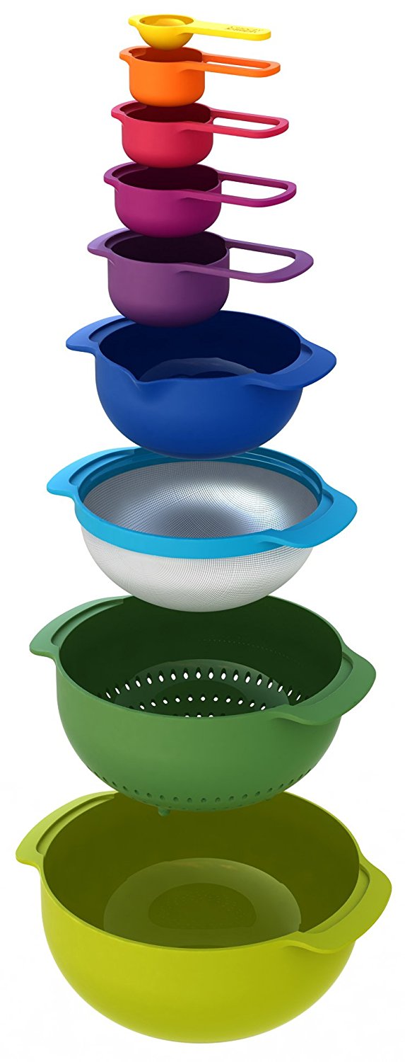 Joseph Joseph Набор мисок 9 предметов Nest Plus Multicolor | https://grandposuda.com.ua