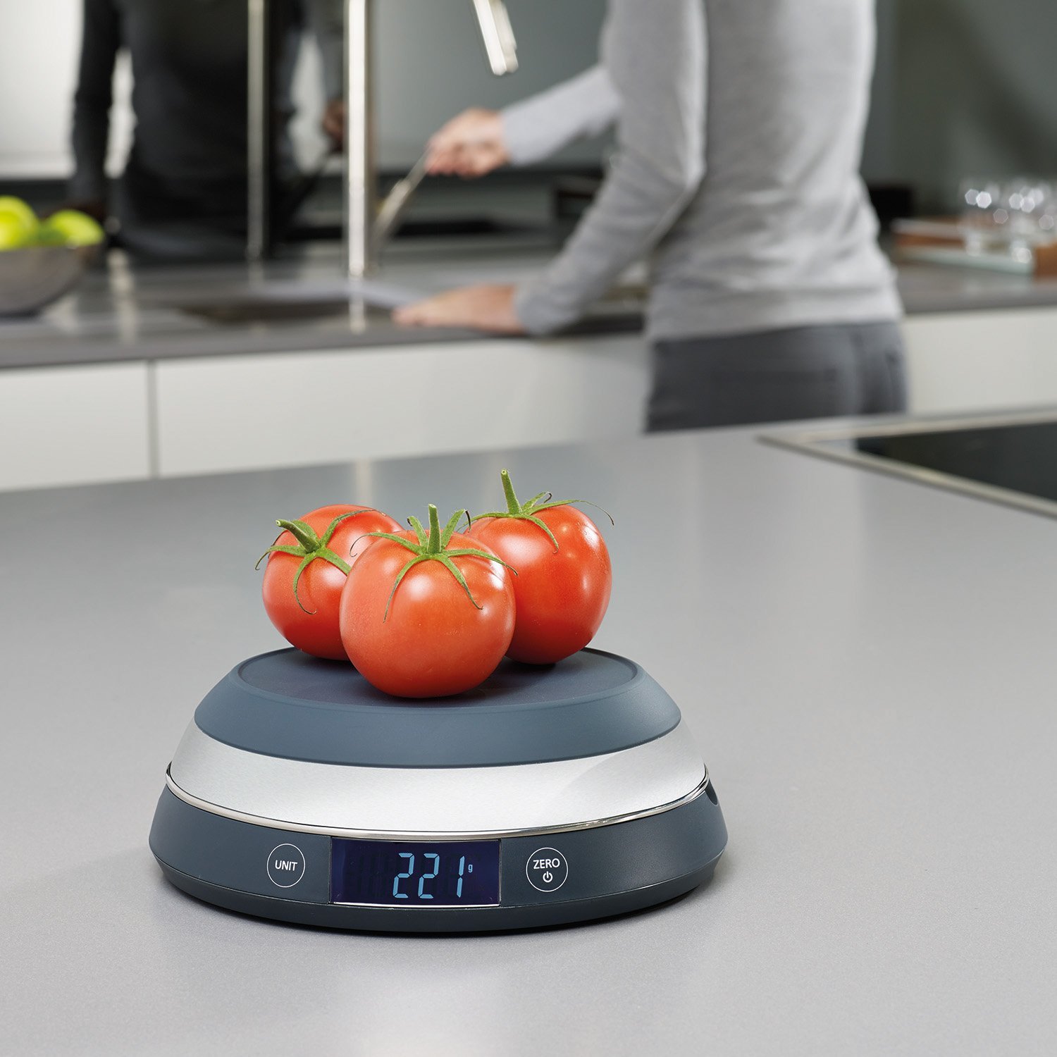 Joseph Joseph Весы кухонные серые SwitchScale | https://grandposuda.com.ua