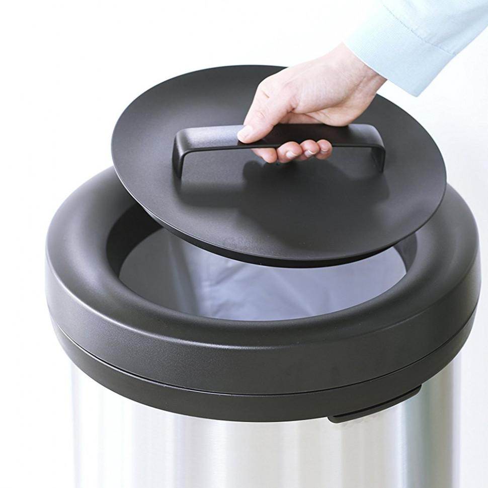 Brabantia Мусорный бак 60 л матовый стальной с защитой от отпечатков пальцев Big Bin | https://grandposuda.com.ua