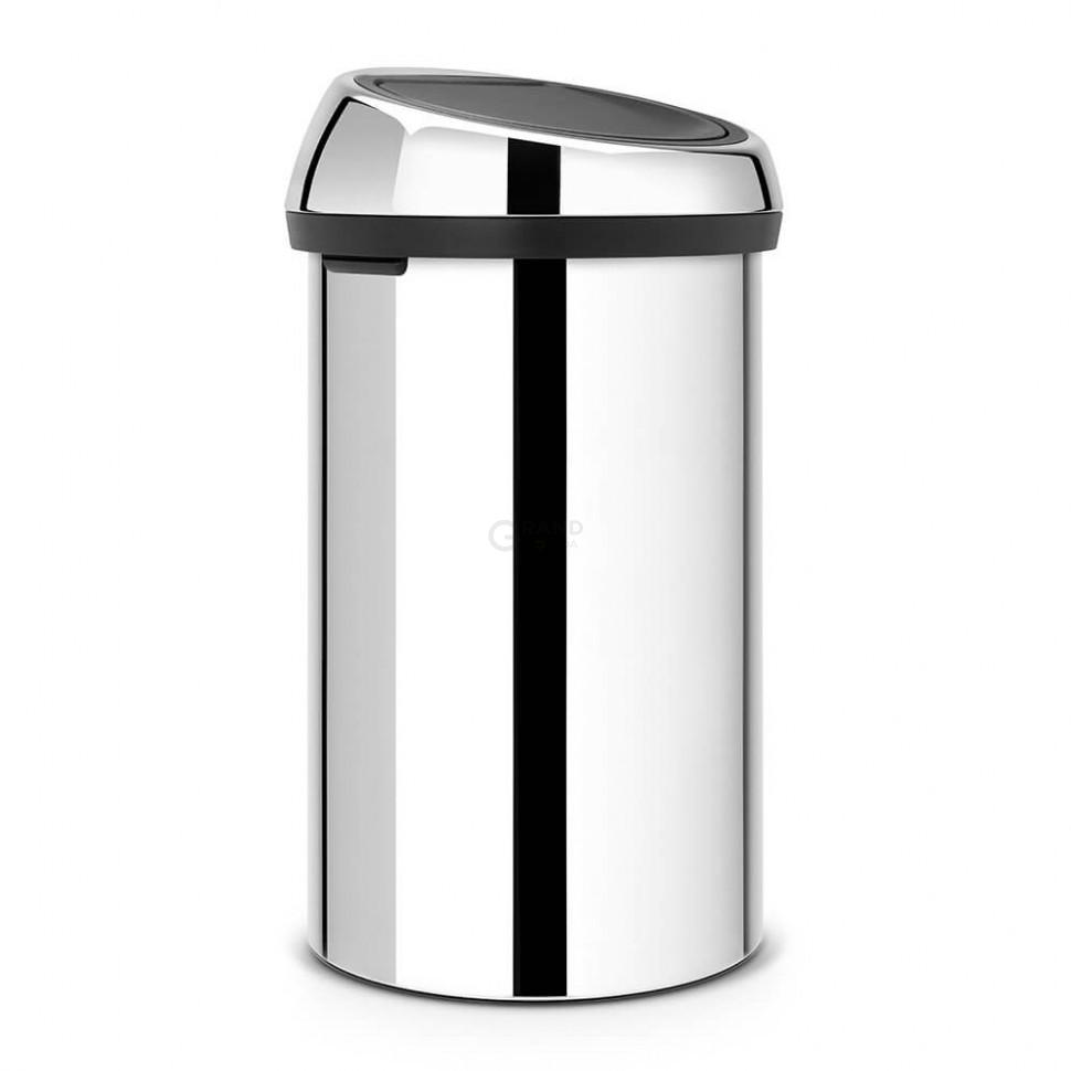 Brabantia Сміттєвий бак 60 л глянсовий сталевий Touch Bin | https://grandposuda.com.ua