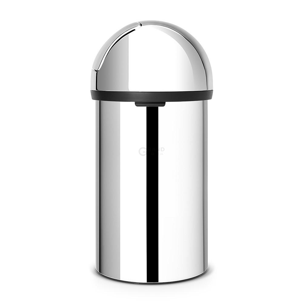Brabantia Мусорный бак 60 л глянцевый стальной Push Bin | https://grandposuda.com.ua