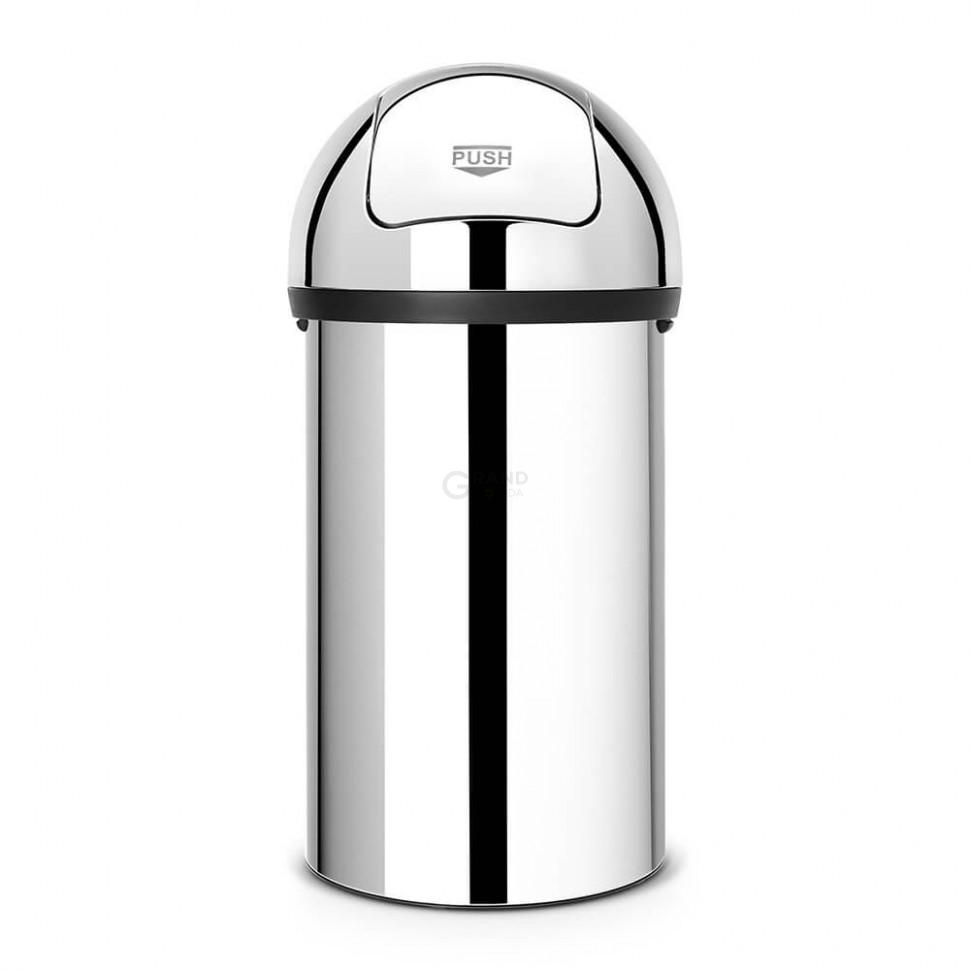 Brabantia Мусорный бак 60 л глянцевый стальной Push Bin | https://grandposuda.com.ua