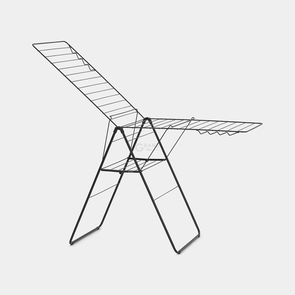 Brabantia Сушилка для белья напольная 25 м черная матовая Наngon | https://grandposuda.com.ua