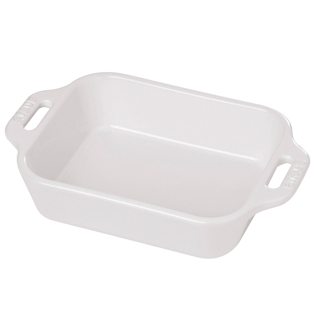 Staub Керамічна форма для запікання 27 х 19 см White | https://grandposuda.com.ua