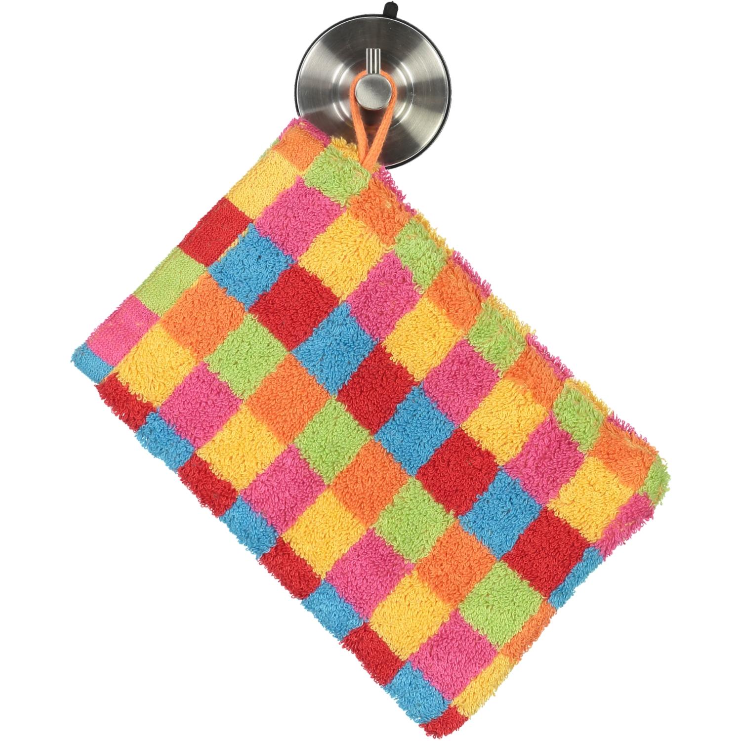 Мочалка-рукавиця 16 х 22 см Multicolor Cube Karo Lifestyle Cawo | https://grandposuda.com.ua