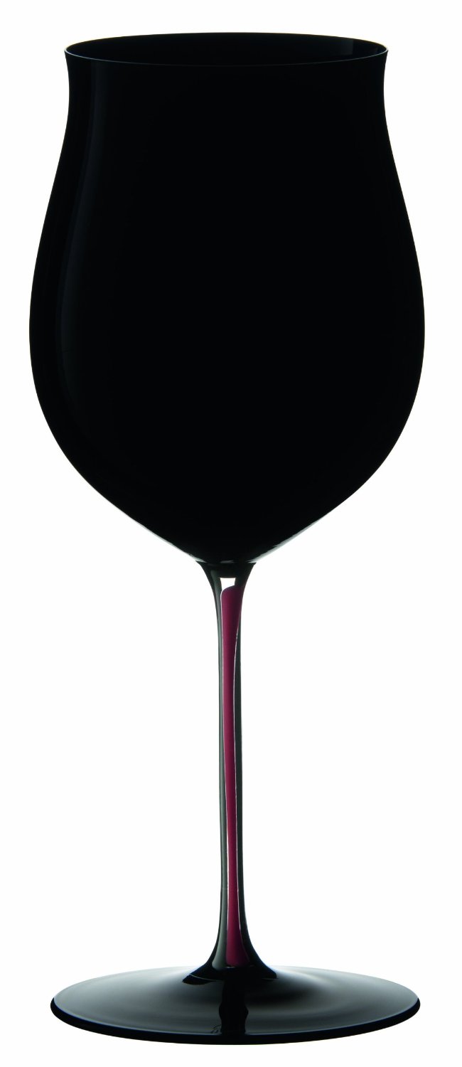 Riedel Фужер Burgundy Grand Cru 1050 мл, черный хрусталь с красной ножкой, ручная работа, Black Series | https://grandposuda.com.ua