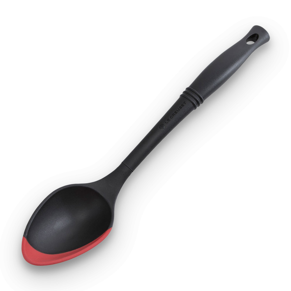 Le Creuset Ложка кухонная с силиконовой вставкой 34,5 см | https://grandposuda.com.ua
