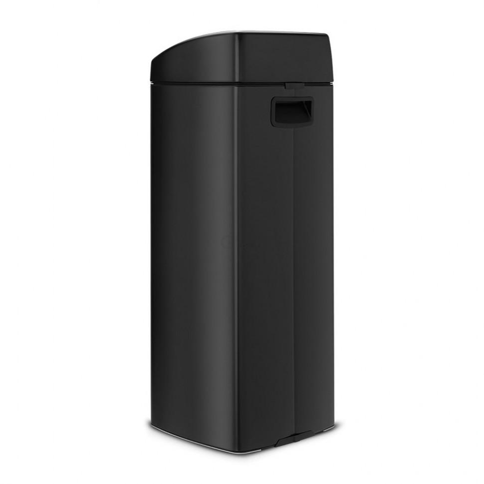 Brabantia Прямоугольный мусорный бак 25 л черный матовый Touch Bin | https://grandposuda.com.ua