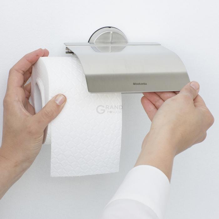 Brabantia Держатель для туалетной бумаги матовый стальной Profile | https://grandposuda.com.ua