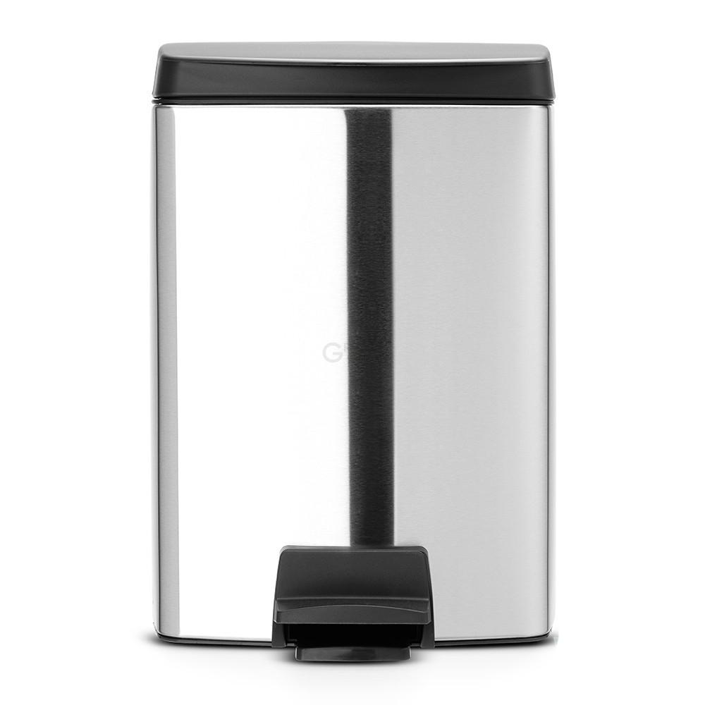 Brabantia Прямоугольный мусорный бак с педалью 10 л бесшумный матовая сталь с защитой от отпечатков пальцев Pedal Bin Brabantia Прямоугольный мусорный бак с педалью 10 л бесшумный матовая сталь с защитой от отпечатков пальцев Pedal Bin | https://grandposuda.com.ua