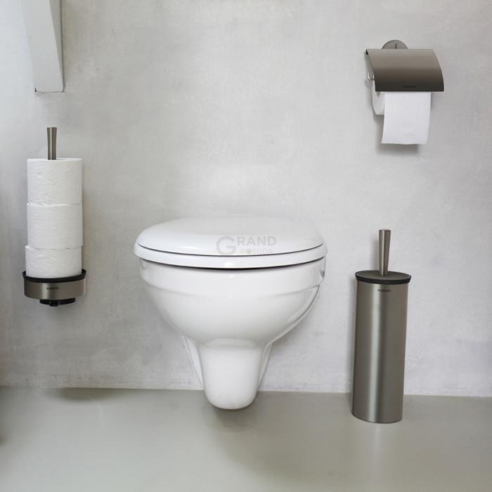Brabantia Держатель для туалетной бумаги платиновый Classic | https://grandposuda.com.ua