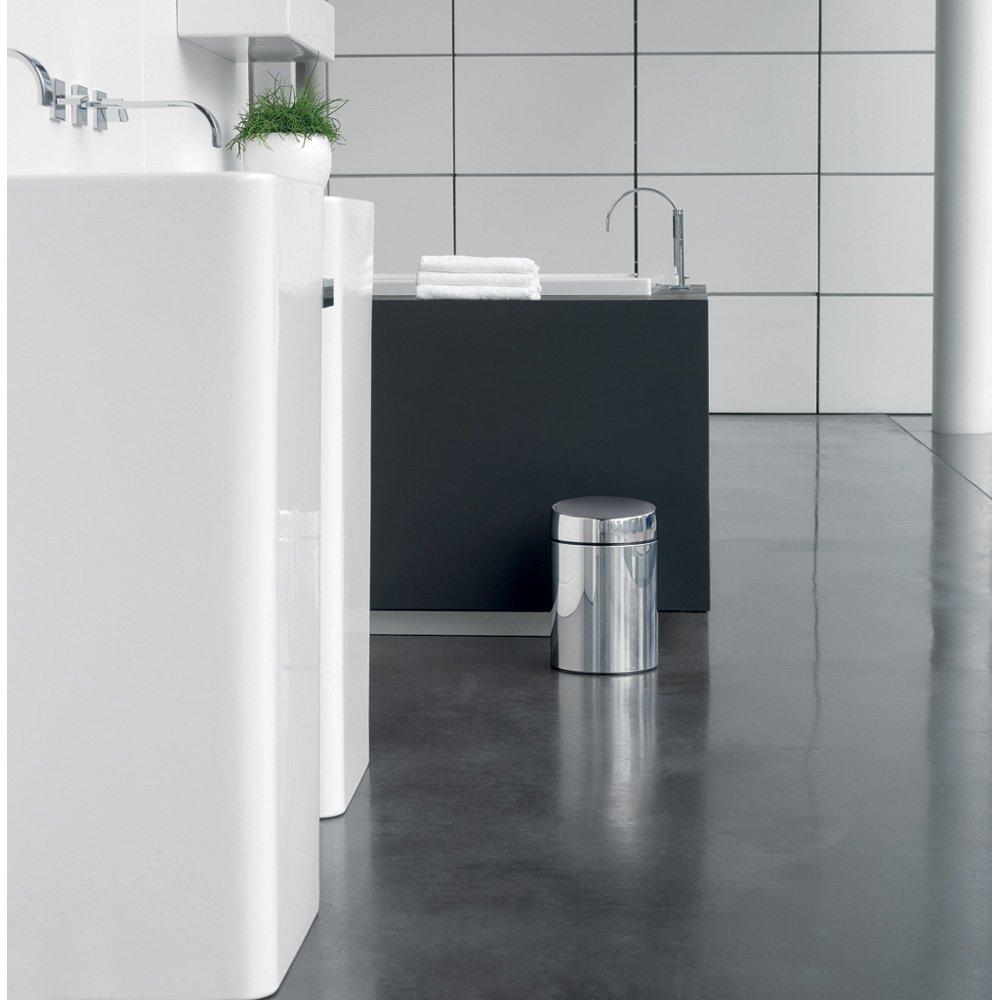 Brabantia Сміттєвий бак 5 л сталевий глянсовий Slide Bin | https://grandposuda.com.ua