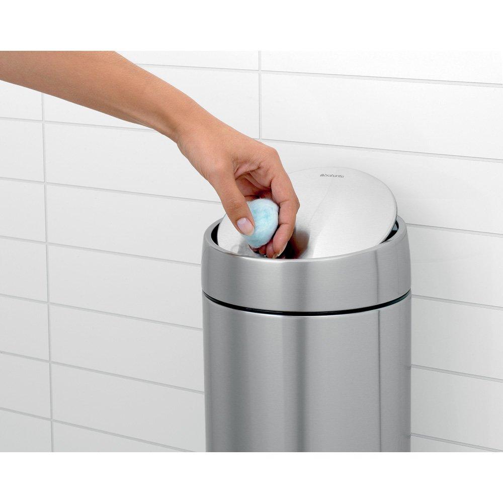Brabantia Сміттєвий бак 5 л сталевий глянсовий Slide Bin | https://grandposuda.com.ua