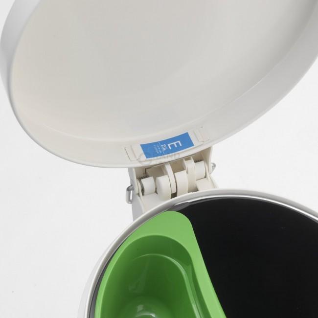 Brabantia Сміттєвий бак з педаллю білий 20 л, з роздільником для сміття Pedal Bin | https://grandposuda.com.ua