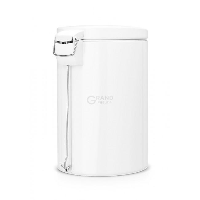 Brabantia Сміттєвий бак з педаллю білий 20 л, з роздільником для сміття Pedal Bin | https://grandposuda.com.ua