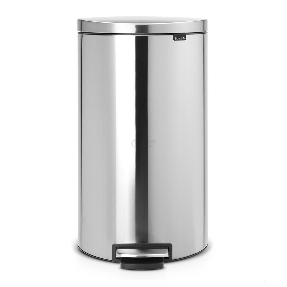 Brabantia Сміттєвий бак з педаллю 40 л безшумний матова сталь із захистом від відбитків пальців Flatback + Brabantia Сміттєвий бак з педаллю 40 л безшумний матова сталь із захистом від відбитків пальців Flatback + | https://grandposuda.com.ua